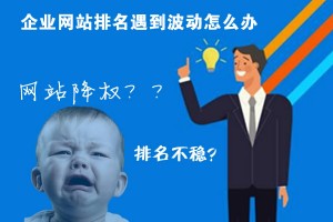 企业网站排名遇到波动怎么办